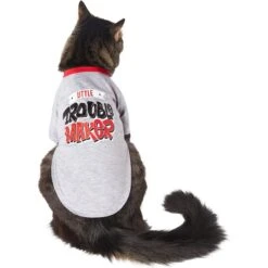 Frisco Little Trouble Maker Dog & Cat T-Shirt -Meow Meals 248639 PT2. AC SS1800 V1644959814