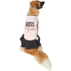 Frisco Boss Babe Dog & Cat Dress -Meow Meals 248674 PT2. AC SS1800 V1633060572