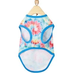 Frisco Pawsitive Vibes Tiedye Print Dog & Cat T-Shirt -Meow Meals 248783 PT4. AC SS1800 V1637653905