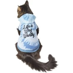 Frisco Life Is Wag Worthy Tiedye Print Dog & Cat Hoodie -Meow Meals 249094 PT2. AC SS1800 V1644959829
