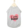 Frisco I Love Daddy Dog & Cat T-Shirt, Gray -Meow Meals 249263 MAIN. AC SS1800 V1624613262