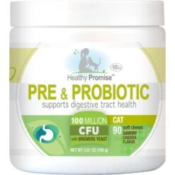 Four Paws Healthy Promise Pre & Probiotics Soft Chews Cat Supplement, 90 Count