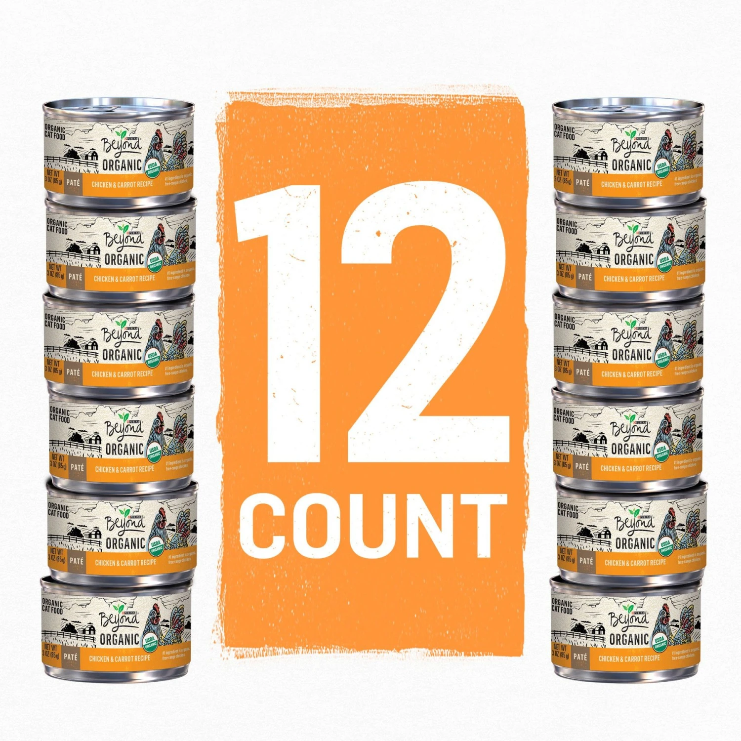 Purina Beyond High Protein Organic Chicken & Carrot Recipe Wet Cat Food, 3-oz Can, Case Of 12 4 Purina Beyond High Protein Organic Chicken & Carrot Recipe Wet Cat Food, 3-oz Can, Case Of 12 - Image 2