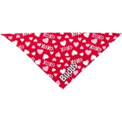 Frisco XOXO Hearts Personalized Dog & Cat Bandana -Meow Meals 254203 PT2. AC SS1800 V1632494772