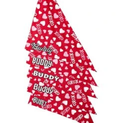 Frisco XOXO Hearts Personalized Dog & Cat Bandana -Meow Meals 254203 PT4. AC SS1800 V1632418571