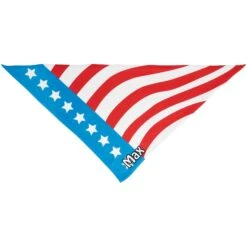 Frisco Americana Personalized Dog & Cat Bandana -Meow Meals 254239 PT3. AC SS1800 V1619559514