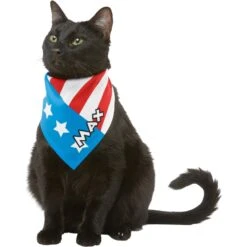 Frisco Americana Personalized Dog & Cat Bandana -Meow Meals 254239 PT7. AC SS1800 V1619559761