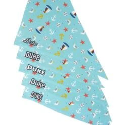 Frisco Nautical Personalized Dog & Cat Bandana -Meow Meals 258762 PT4. AC SS1800 V1619560038