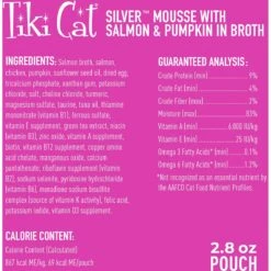 Tiki Cat Luau Velvet Mousse Salmon & Pumpkin In Broth Senior Wet Cat Food, 2.8-oz, Case Of 12 12 Tiki Cat Luau Velvet Mousse Salmon & Pumpkin In Broth Senior Wet Cat Food, 2.8-oz, Case Of 12 -Meow Meals 259094 PT2. AC SS1800 V1700599100