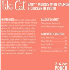 Tiki Cat Luau Velvet Mousse Salmon & Chicken In Broth Wet Kitten Food, 2.4-oz, Case Of 12 -Meow Meals 259096 PT2. AC SS1800 V1700598868