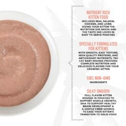 Tiki Cat Luau Velvet Mousse Salmon & Chicken In Broth Wet Kitten Food, 2.4-oz, Case Of 12 -Meow Meals 259096 PT4. AC SS1800 V1700598806