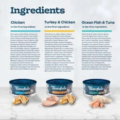 Blue Buffalo Tastefuls Chicken, Turkey & Chicken & Ocean Fish & Tuna Entrées Variety Pack Pate Wet Cat Food, 5.5-oz Can, Case Of 12 -Meow Meals 264517 PT4. AC SS1800 V1608340341