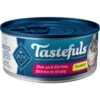 Blue Buffalo Tastefuls Fish & Shrimp Entrée In Gravy Flaked Wet Cat Food -Meow Meals 264529 MAIN. AC SS1800 V1630735020