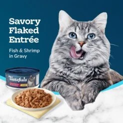 Blue Buffalo Tastefuls Fish & Shrimp Entrée In Gravy Flaked Wet Cat Food -Meow Meals 264529 PT3. AC SS1800 V1630738049