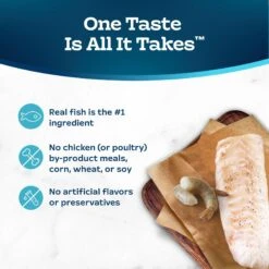 Blue Buffalo Tastefuls Fish & Shrimp Entrée In Gravy Flaked Wet Cat Food -Meow Meals 264529 PT5. AC SS1800 V1630734083