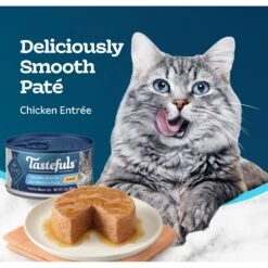 Blue Buffalo Tastefuls Chicken Entrée Mature Cats Pate Wet Cat Food, 3-oz Can, Case Of 24 -Meow Meals 264535 PT3. AC SS1800 V1630732636