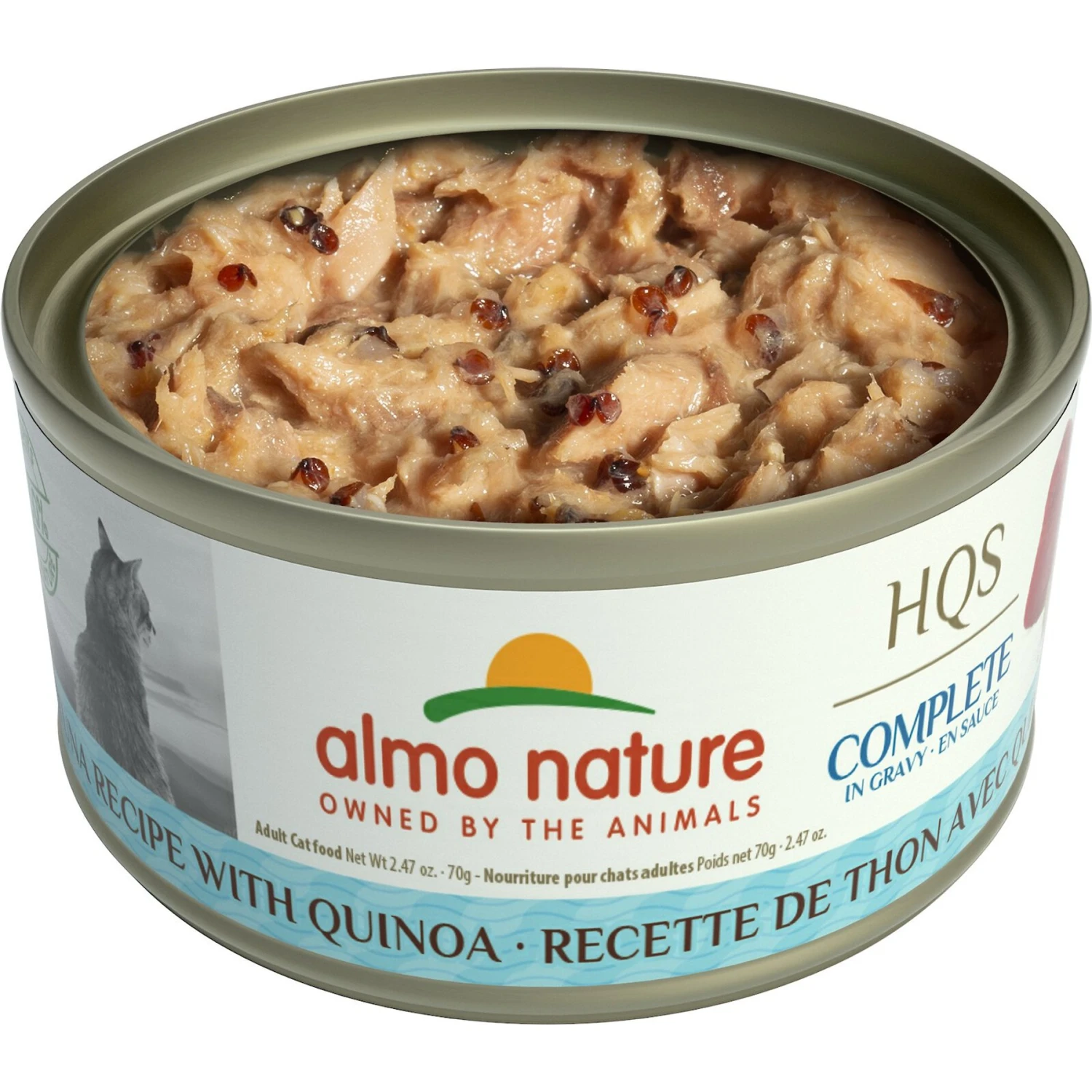 Almo Nature HQS Complete Tuna With Quinoa Wet Cat Food, 2.47-oz Can, Case Of 12 4 Almo Nature HQS Complete Tuna With Quinoa Wet Cat Food, 2.47-oz Can, Case Of 12 - Image 2