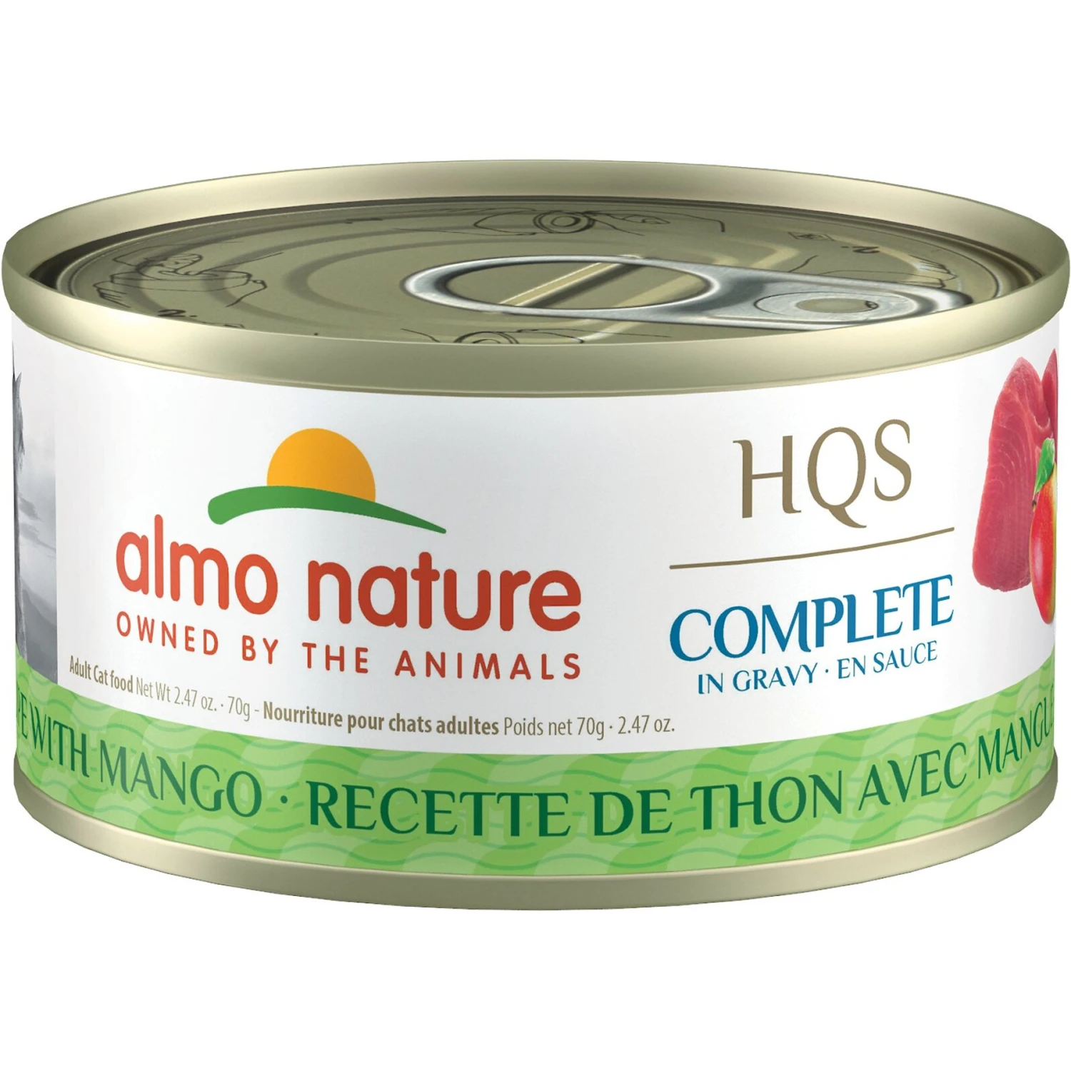 Almo Nature HQS Complete Tuna With Mango Wet Cat Food, 2.47-oz Can, Case Of 12 3 Almo Nature HQS Complete Tuna With Mango Wet Cat Food, 2.47-oz Can, Case Of 12
