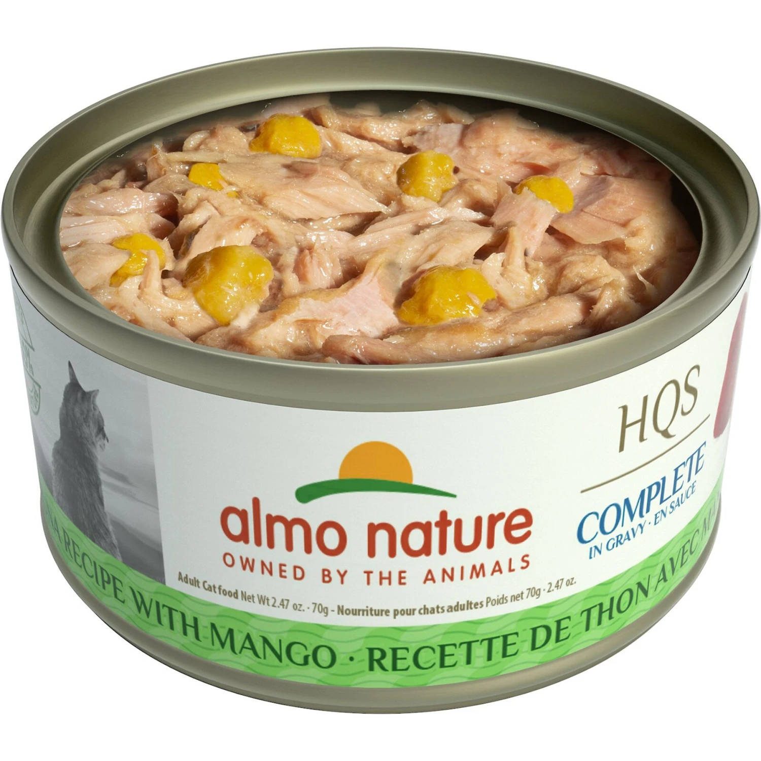 Almo Nature HQS Complete Tuna With Mango Wet Cat Food, 2.47-oz Can, Case Of 12 4 Almo Nature HQS Complete Tuna With Mango Wet Cat Food, 2.47-oz Can, Case Of 12 - Image 2