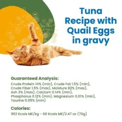 Almo Nature HQS Complete Tuna With Quail Egg Wet Cat Food, 2.47-oz Can, Case Of 12 -Meow Meals 264826 PT5. AC SS1800 V1632847575