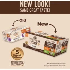 Wellness CORE Digestive Health Chicken & Turkey Pate Variety Pack Grain-Free Wet Cat Food -Meow Meals 264904 PT1. AC SS1800 V1608691352