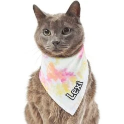 Frisco Tiedye Personalized Dog & Cat Bandana -Meow Meals 267482 PT7. AC SS1800 V1632420107
