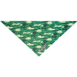 Frisco Green Camo Personalized Dog & Cat Bandana -Meow Meals 267563 PT3. AC SS1800 V1623093485