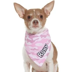 Frisco Pink Camo Personalized Dog & Cat Bandana -Meow Meals 267567 PT7. AC SS1800 V1623164591