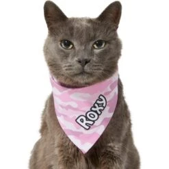 Frisco Pink Camo Personalized Dog & Cat Bandana -Meow Meals 267567 PT8. AC SS1800 V1623164559
