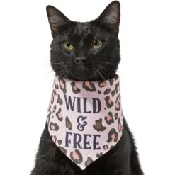 Frisco Pink Leopard Dog & Cat Bandana -Meow Meals 267922 PT3. AC SS1800 V1637687868