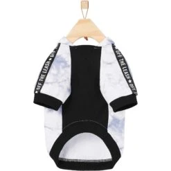 Frisco Woof Tiedye Print Dog & Cat Hoodie -Meow Meals 267986 PT4. AC SS1800 V1637673145