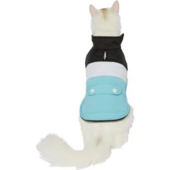 Frisco Mediumweight Colorblock Insulated Dog & Cat Puffer Coat With Pocket, Blue -Meow Meals 268311 PT2. AC SS1800 V1628785016
