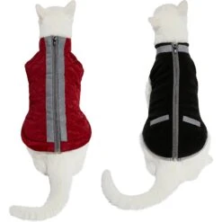 Frisco Mediumweight Reflective 2-in-1 Dog & Cat Fleece Coat -Meow Meals 268359 PT2. AC SS1800 V1628792312