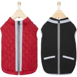 Frisco Mediumweight Reflective 2-in-1 Dog & Cat Fleece Coat -Meow Meals 268359 PT4. AC SS1800 V1628792579