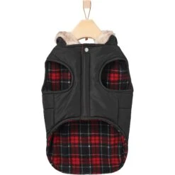 Frisco Mid-Heavyweight Cinching Insulated Dog & Cat Parka, Black/Red Plaid 13 Frisco Mid-Heavyweight Cinching Insulated Dog & Cat Parka, Black/Red Plaid -Meow Meals 268382 PT5. AC SS1800 V1628822843