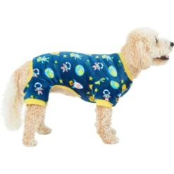 Frisco Dog & Cat Cozy Plush Fleece PJs, Outer Space -Meow Meals 268477 PT2. AC SS1800 V1637680619