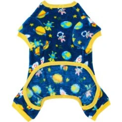 Frisco Dog & Cat Cozy Plush Fleece PJs, Outer Space -Meow Meals 268477 PT4. AC SS1800 V1637721540