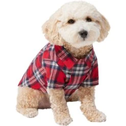 Frisco Red Plaid Dog & Cat Shirt -Meow Meals 268604 PT2. AC SS1800 V1637643699