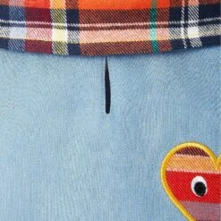 Frisco Chambray Plaid Dog & Cat Dress -Meow Meals 268637 PT5. AC SS1800 V1637725917