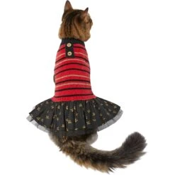 Frisco Chenille Knit Striped Dog & Cat Dress -Meow Meals 268668 PT3. AC SS1800 V1637671055