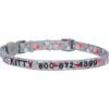 Frisco Rose Polyester Personalized Breakaway Cat Collar With Bell -Meow Meals 271600 MAIN. AC SS1800 V1620498772
