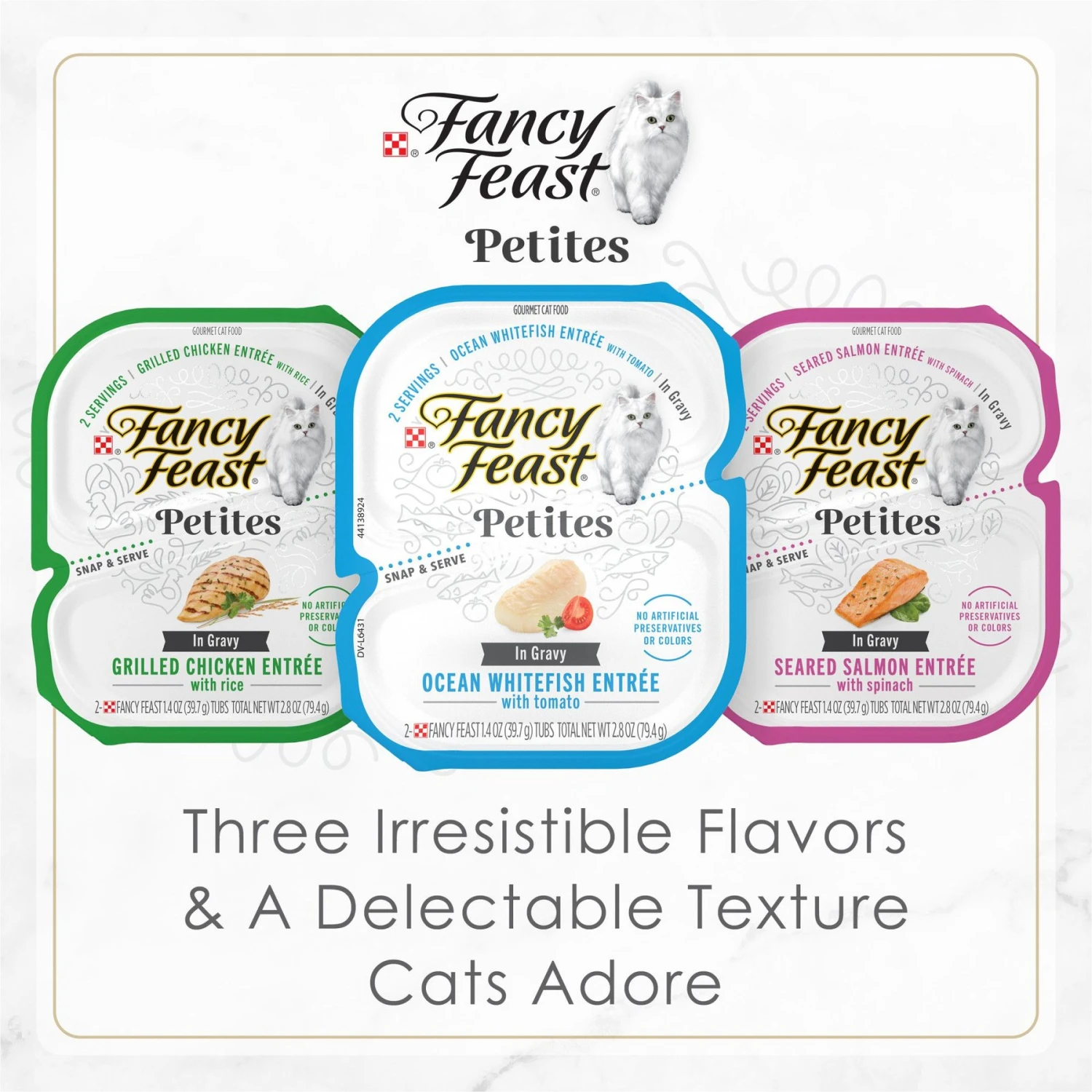 Fancy Feast Gourmet Petites Gravy Collection Variety Pack Wet Cat Food 4 Fancy Feast Gourmet Petites Gravy Collection Variety Pack Wet Cat Food - Image 2