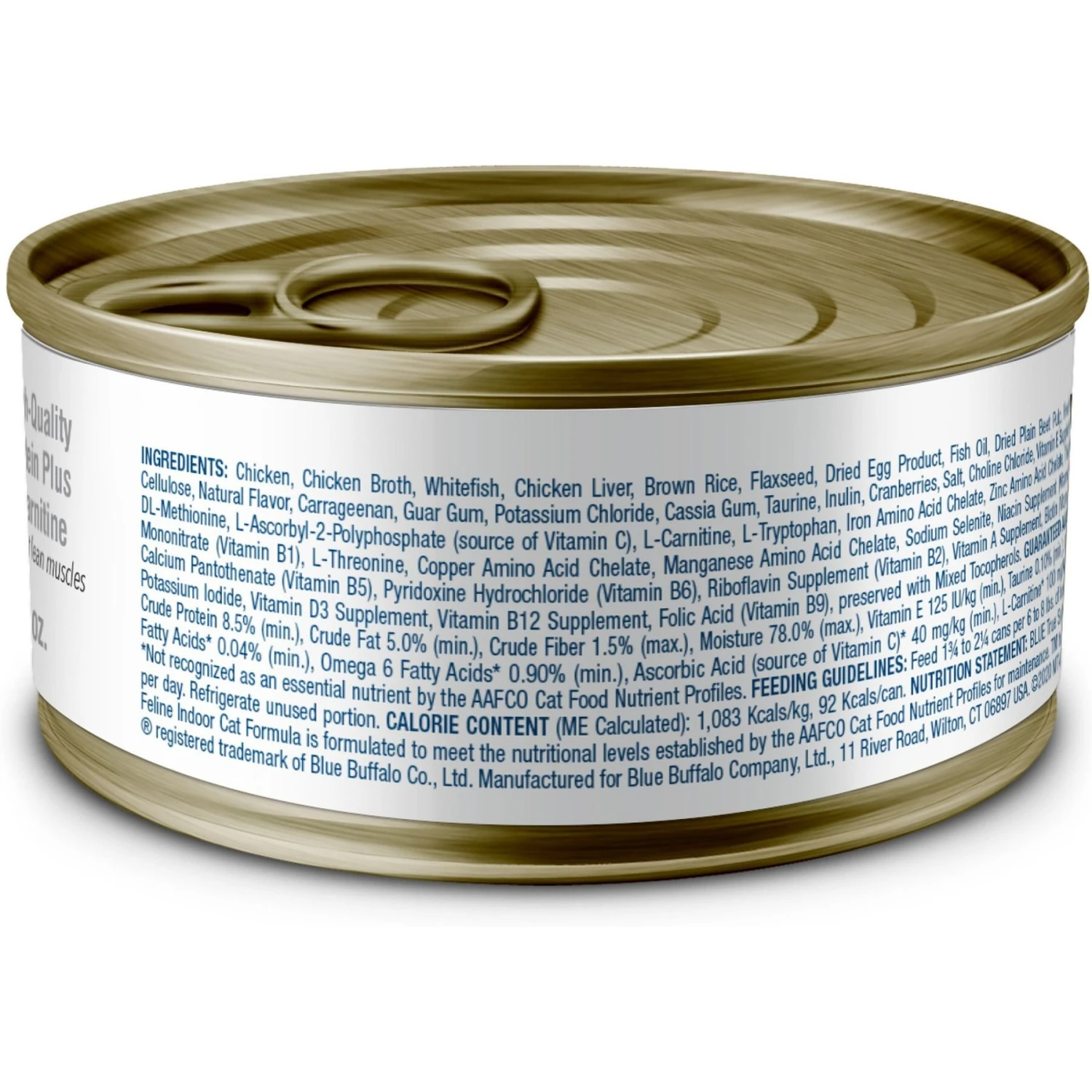 Blue Buffalo True Solutions Fab Feline Indoor Formula Chicken Wet Cat Food, 3-oz Can, Case Of 24 4 Blue Buffalo True Solutions Fab Feline Indoor Formula Chicken Wet Cat Food, 3-oz Can, Case Of 24 - Image 2