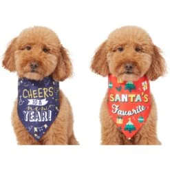 Frisco Santa's Favorite & Cheers To The New Year Dog & Cat Reversible Bandana 13 Frisco Santa's Favorite & Cheers To The New Year Dog & Cat Reversible Bandana -Meow Meals 276285 PT2. AC SS1800 V1637719891