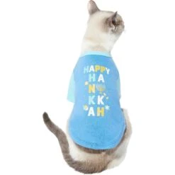 Frisco Happy Hanukkah Dog & Cat T-shirt -Meow Meals 276480 PT2. AC SS1800 V1637725916
