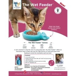 Doc & Phoebe's Cat Co. The Wet Feeder Cat Slow Feeder, Blue -Meow Meals 279343 PT7. AC SS1800 V1617400635