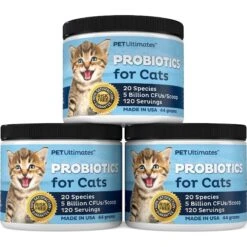 Pet Ultimates Probiotics Cat Supplement, 1.55-oz Jar -Meow Meals 280761 PT4. AC SS1800 V1616164303