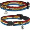 Buckle-Down DC Comics Wonder Woman Personalized Breakaway Cat Collar With Bell -Meow Meals 285766 MAIN. AC SS1800 V1619732234
