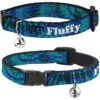 Buckle-Down Personalized Breakaway Cat Collar With Bell, Tie Dye -Meow Meals 285778 MAIN. AC SS1800 V1619739748