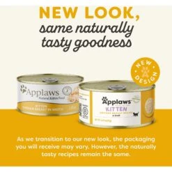 Applaws Chicken Breast In Broth Wet Kitten Food, 2.47-oz Can, Case Of 24 -Meow Meals 286443 PT1. AC SS1800 V1658151926